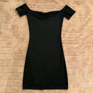 H&M Black Off-Shoulder Mini Dress